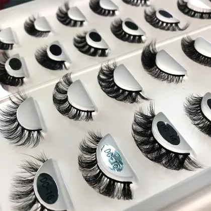 Wholesale D-Curl Natural Eyelashes: Faux Mink, Russian Volume Strip Lashes
