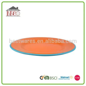 Double color melamine baby safety dinner plate