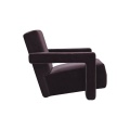 Samt Stoff bequemer Sofa -Stuhl mit Armlehne Rückenlehne Fußboden Ergonomischer Lesestuhl für Wohnzimmer Balkon