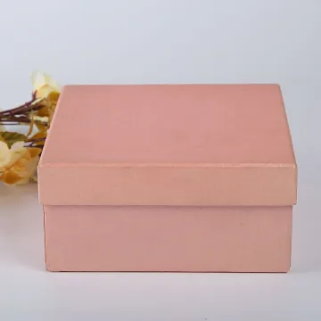 Custom Pink Square Lid And Base Gift Box