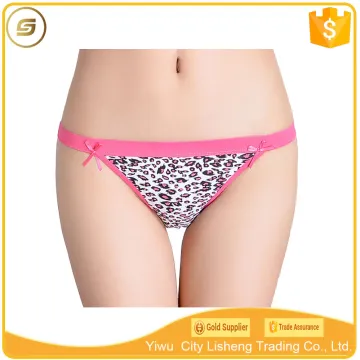 Cheap wholesale custom leopard print pretty women sexy underwear