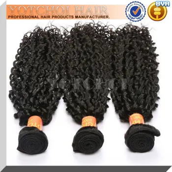 Yotchoi Unprocessed jerry curl Factory Natural High quality Remy virgin Russian hair