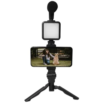 Dimmable Vlogging Kit with Streaming Microphone