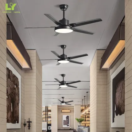 220V Plastic Australian Breeze Automatic Inverter Bladeless Bathroom LED Ceiling Fan Light