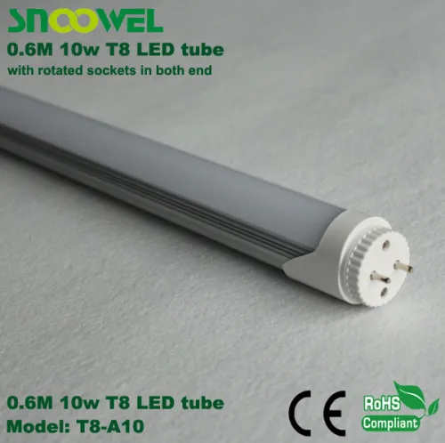 10w 600mm T8 Led Tube Lights (frosted Cover) 