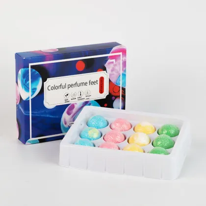 Colorful scented foot pills