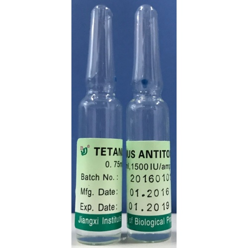 Inyección de antitoxina tetánica 1500 UI
