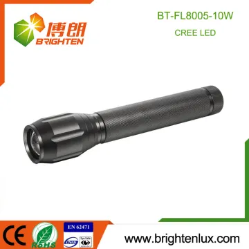 Factory Supply 3C cell Operated Aluminum 1000 lumen Long Beam Range 10watt High Power Zoom Focus Best Cree led Flashlight
