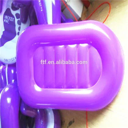 Custom purple inflatable beach mattress, inflatable pool water float mattress