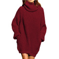 Frauen loser Rollkragenpullover Pullover Pullover