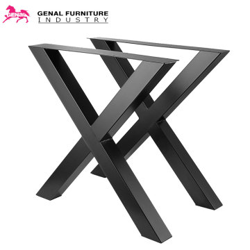Iron X Shape Black Metal Table Leg Frame for Coffee/Dining Tables