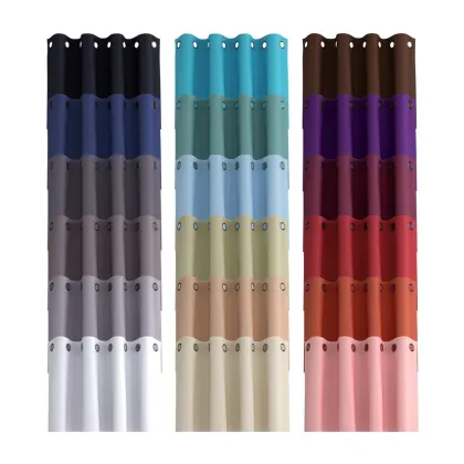 European Solid White Thick Polyester Blackout Curtains for Hotels