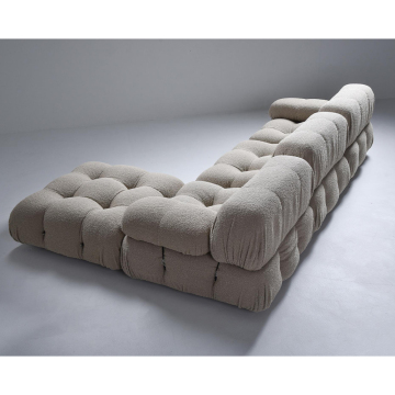 Hot Selling Velvet and Leather Modular Sofa Bed by Mario Bellini - Tufted Living Room Furniture