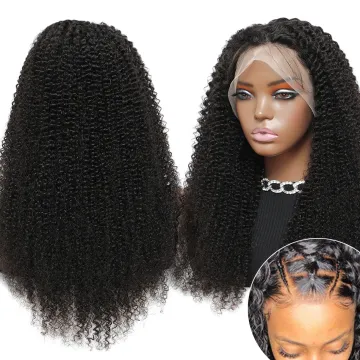 100% Brazilian Human Hair Wig HD Transparent Swiss Full Lace Wig,Curly Cuticle Aligned Lace Front Wig,360 Lace Frontal Wig