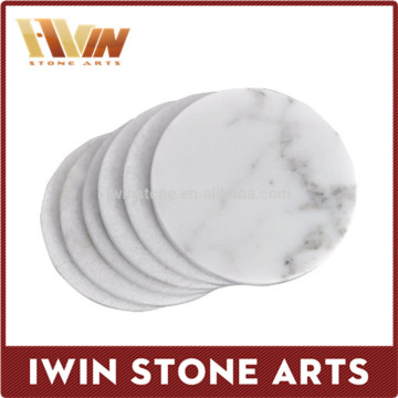 Set Of 4 Carrara White Marble Coaster Carrara Cup Mat