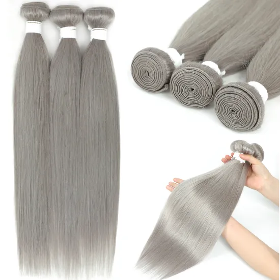 X-TRESS Direct Supplier 10"-26" 100% Brazilian Hair Bundles Sliver Straight Human Hair Extensions For Black Women Hair Bundles