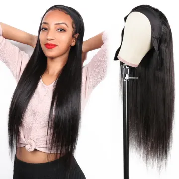 Shmily Brazilian Raw Human Virgin Remy Hair Headband Wig Vendor Wholesale Machine Made None Lace Glueless Wig Customized Styles