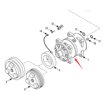 Model pemasangan pemampat asal 1021118Imm Thermo King RV200