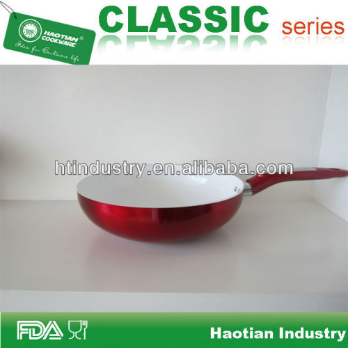 Metallic finish wok cookware