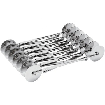 Stainless Steel Expanding Pastry Cutter with 7 Double Blades - Pain and Wavy Design
