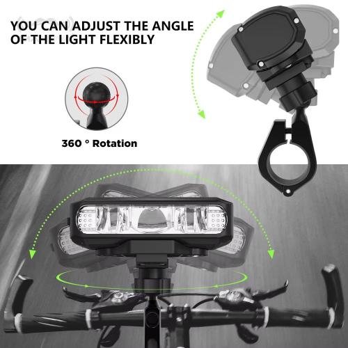 નવીનતમ સુપર બ્રાઇટ 360 રોટેબલ બાઇક હેડલાઇટ ફ્રન્ટ લાઇટ્સ માટે નાઇટ રાઇડિંગ હાઇ લ્યુમેન્સ યુએસબી રિચાર્જ સાયકલ લાઇટ્સ
