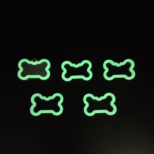 Silicone Dog Tag Peredam Glow in the Dark