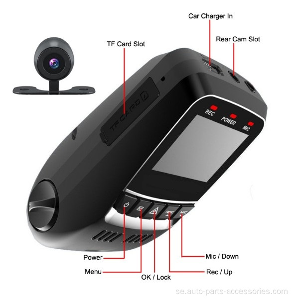 Dual Lens Mini DVR Vehicle Full 1080p Camera