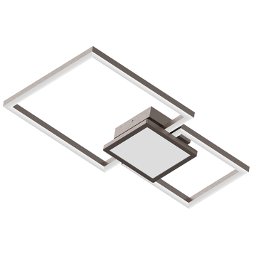 Black Square Acrylic 4000K 30W Modern Ceiling Lamp for Bedroom, Living Room, Kitchen, and Office