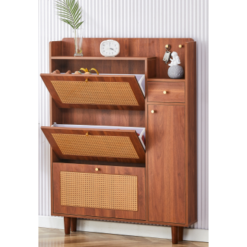 Modern MDF Shoe Cabinet with Extra Storage