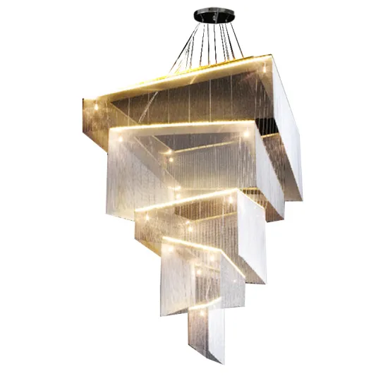 Postmodern Villa Hotel Aluminum Chain Chandelier for Living Room/Bedroom