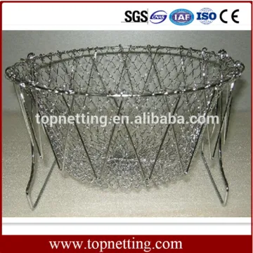 Stainless Steel Frying Basket/Foldable Kitchen Chef Basket