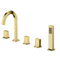 5 Hole Deck Mounted Waterfall Spout Bathtub Faucet