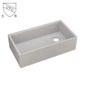 Wholesale Grey Modern Custom Smooth Concrete Kitchen Sinks with Farm Apron Front Workstations