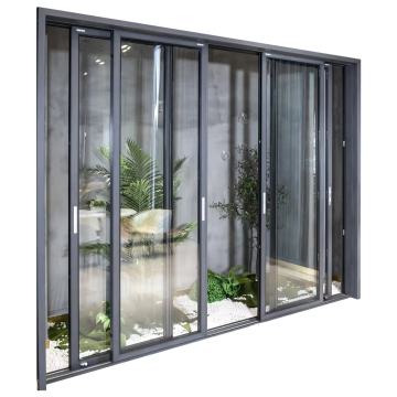 European Interior Style Heat-Insulated Aluminium Sliding Door with Security Fly Screen Design