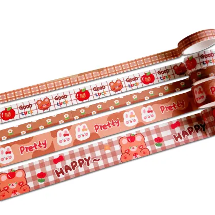 Custom Printed Lovely Handbook Decoration Masking Washi Tape for Gifts
