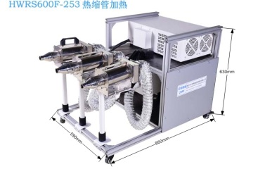 Heat shrinkable tube blower with precise control of temperature