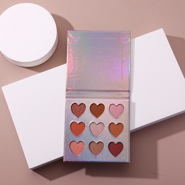 Palette di ombretti a forma di cuore a forma di crudeltà vegana personalizzata - cosmetici a marchio privato