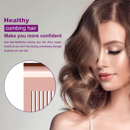 Copper Comb Metal Flat Iron Electric Hot Comb Hair Straightener