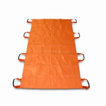 Rescue Stretcher for Moving Patients, Made of Vinyl with Reinforced Nylon Straps