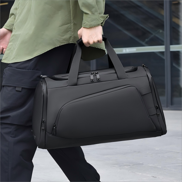 Waterproof dry-wet separation fitness handbag