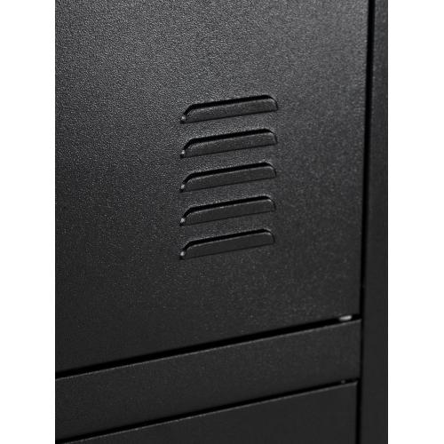 3 Doors Steel Locker Cabinet Black