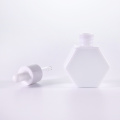 Hexagon Shape White Glass Dropper Bottle For Serum