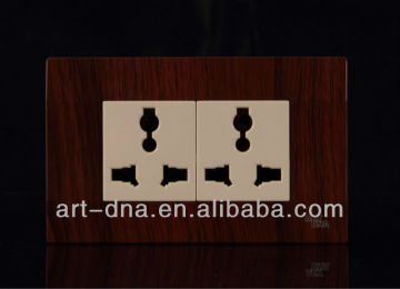 Wall switch 2 gang unverisal socket