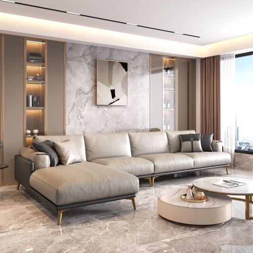 Sofa Social Kulit Kulit Canggih