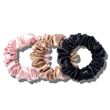 Super soft silk hair scrunchies with elastic band