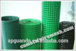PVC coated welded wire mesh fence, opening size 1/2"x1/2"