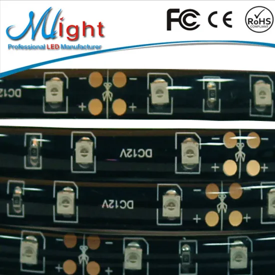 stickable black pcb smd 3528 ip44 DC12vol led flexible strip