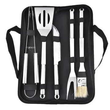 BBQ Tools Combination Set Stainless Steel 5-Piece Set with Oxford Bag