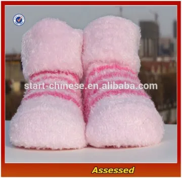 Wholesale Very Comfortable Striped Toddler Fuzzy Socks Shoes/Custom Baby Pink Stripe Socks/Newborn Baby Socks---AMY15310