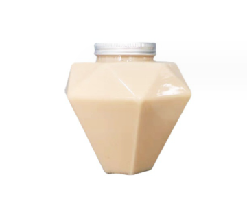 500ml Diamond-Shaped Empty PET Plastic Juice Bottle with Aluminum Cap